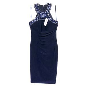 Cache Formal Beaded Jeweled Bodycon Maxi Dress Ball Gown 2 Prom Gala Glam NWT